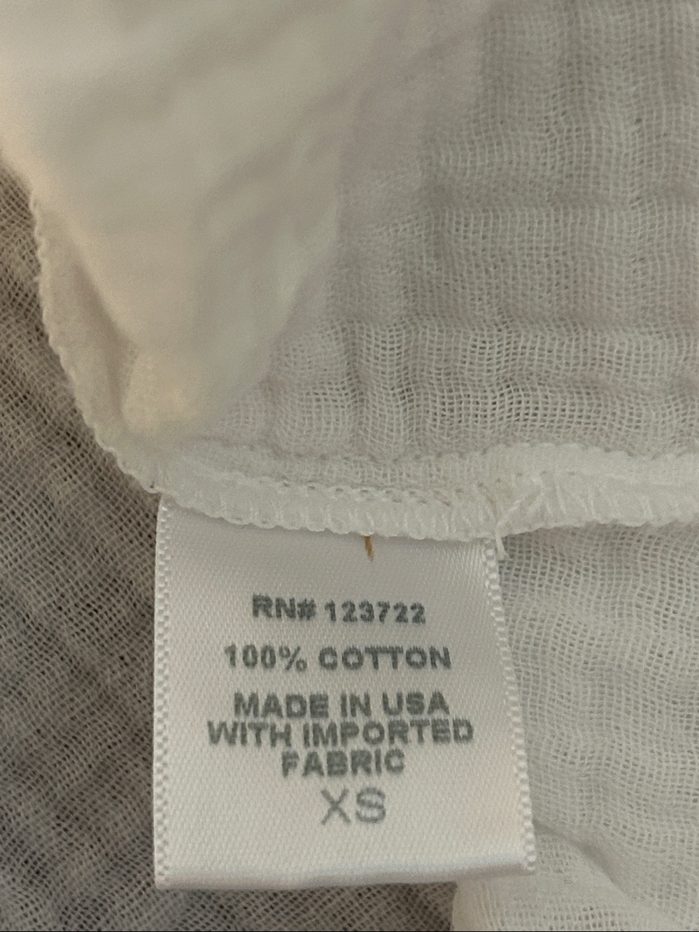 XIRENA Cruz Relaxed 100% Cotton Gauze Top. XS - Picture 7 of 9